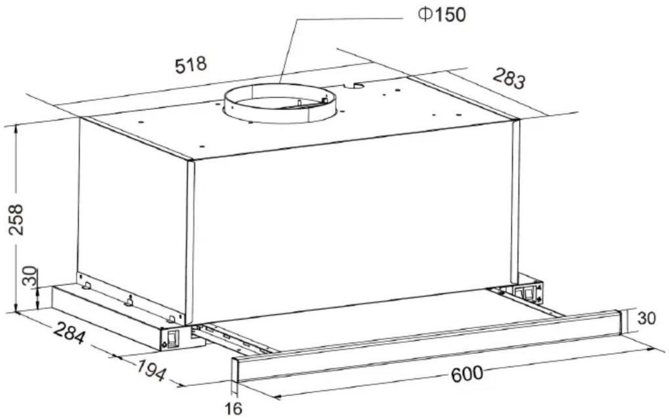 Φ150 518 283 258 30 284 194 600 16 30