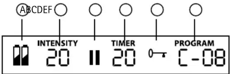 ABCDEF INTENSITY 20 TIMER 20 PROGRAM C-08