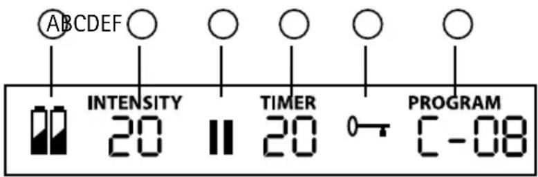 ABCDEF INTENSITY 20 TIMER 20 PROGRAM C-08