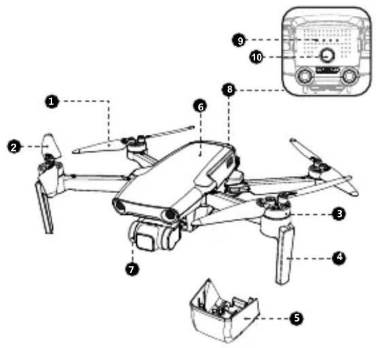 HUBSAN Zino Mini - 機体の各パーツ - 1