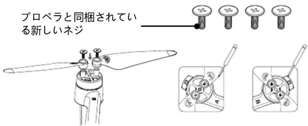 プロペラと同梱されている 新しいネジ