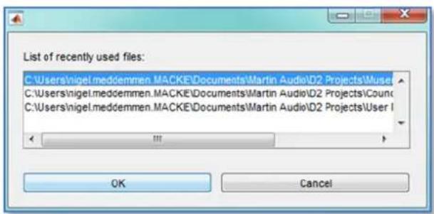 Martin Audio Display 2.3 - Application menu - 3