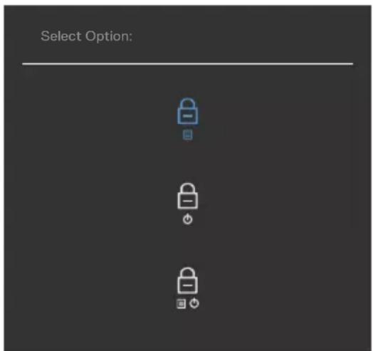DELL UltraSharp U3223QZ - Use the Joystick to lock the button(s). - 1
