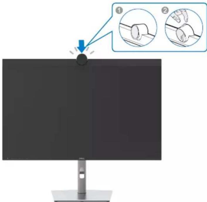 DELL UltraSharp U3223QZ - Operating the monitor webcam - 1