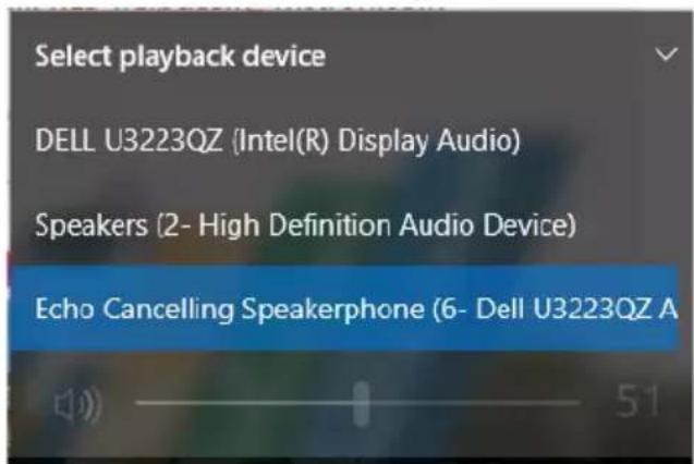 DELL UltraSharp U3223QZ - Setting up the monitor speaker as default setting - 2