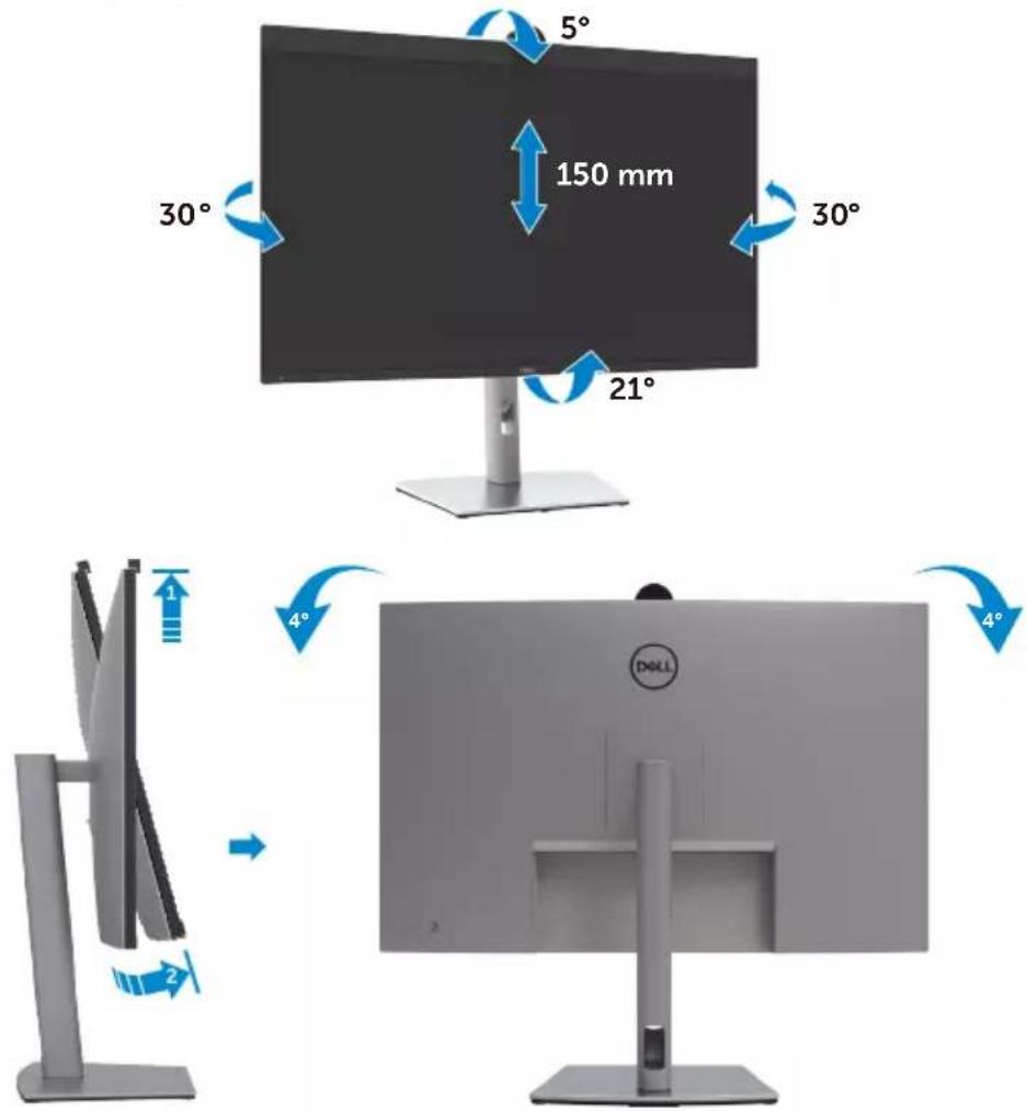 DELL UltraSharp U3223QZ - Tilt, swivel and vertical extension - 1