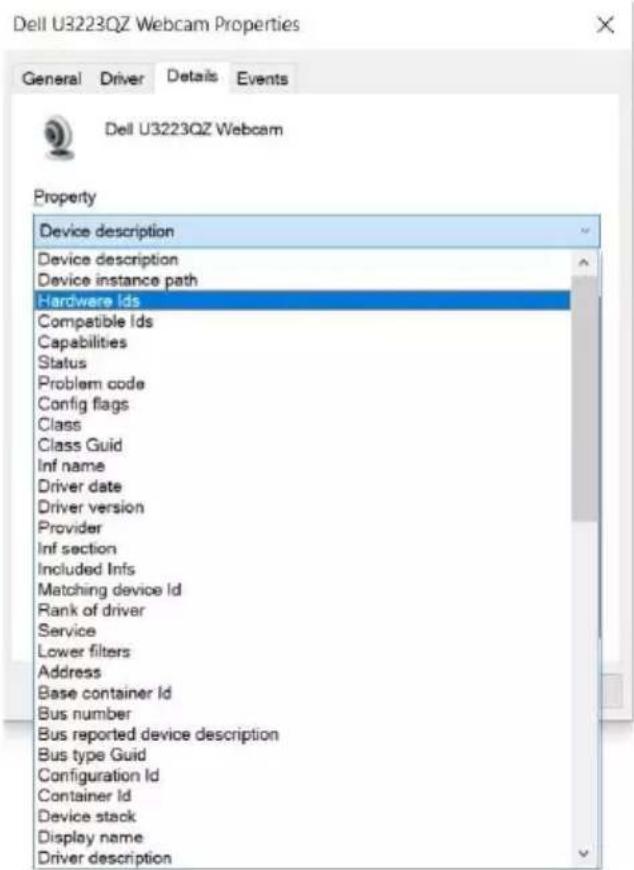 DELL UltraSharp U3223QZ - Setting up the monitor webcam as default setting - 6