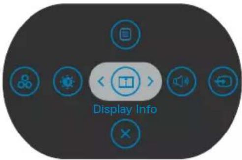 DELL UltraSharp U3223QZ - Using the rear-panel controls - 1