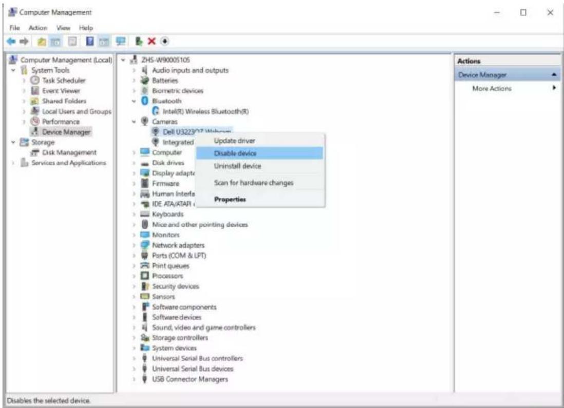 DELL UltraSharp U3223QZ - Setting up the monitor webcam as default setting - 8