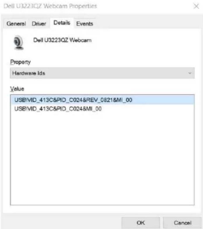 DELL UltraSharp U3223QZ - Setting up the monitor webcam as default setting - 7