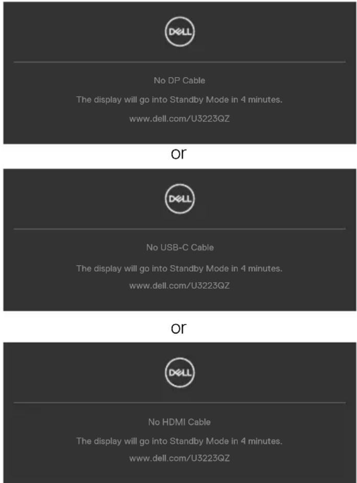 DELL UltraSharp U3223QZ - OSD warning messages - 10