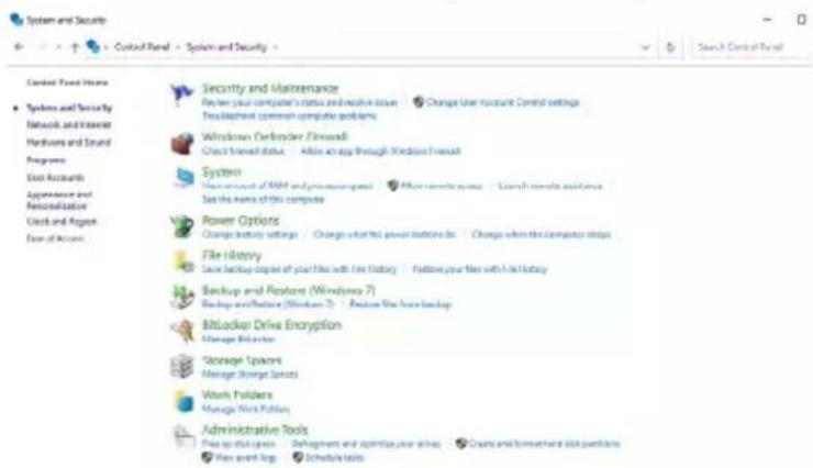 DELL UltraSharp U3223QZ - Select Hardware and Sound, followed by Power Options. - 1