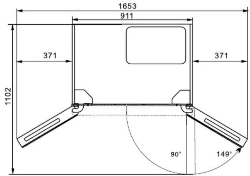 Concept Titania LA3891DS - APPLIANCE DIMENSIONS - 2