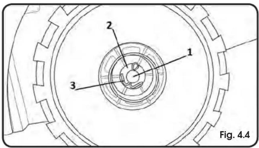 Fieldmann FZR 2021-E - INSTALLING THE GRASS CATCHER, ATTACHING THE WHEEL COVER - 4