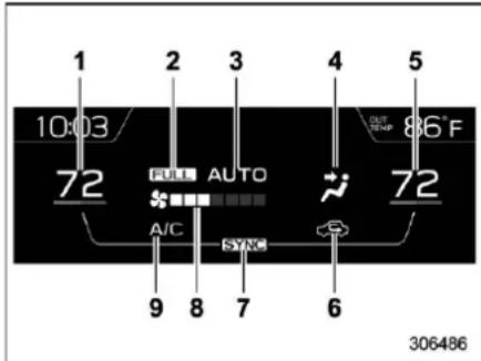 SUBARU Crosstrek Premium (2023) - ▼ Climate control screen - 1