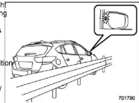 SUBARU Crosstrek Premium (2023) - ▼ Safety tips regarding the BSD/RCTA approach indicator light/warning buzzer - 1