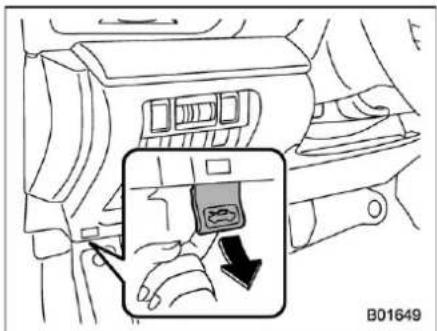 SUBARU Crosstrek Premium (2023) - To open the hood: - 1