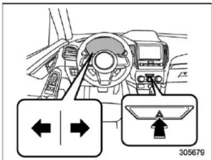 SUBARU Crosstrek Premium (2023) - If you park your vehicle in case of an emergency - 1
