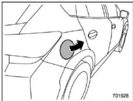 SUBARU Crosstrek Premium (2023) - ■ Fuel filler lid and cap - 1