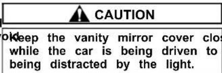 SUBARU Crosstrek Premium (2023) - ■ Vanity mirror with light (if equipped) - 1