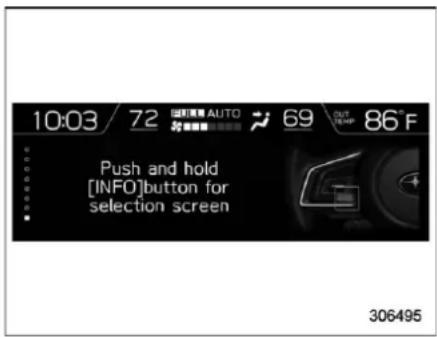 SUBARU Crosstrek Premium (2023) - ∇ Guidance screen - 1