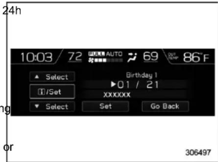 SUBARU Crosstrek Premium (2023) - ▽ Birthday setting - 2