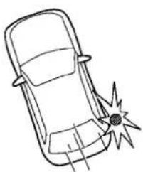 SUBARU Crosstrek Premium (2023) - Examples of the types of accidents in which the SRS curtain airbag is unlikely to deploy - 3
