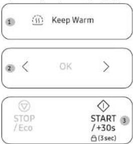 SAMSUNG MS23A7118AK - Korzystanie z funkcji Keep Warm (Utrzymywanie temperatury) - 1
