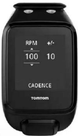 RPM +/- 100 10 CADENCE Tomtom