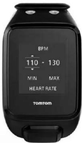 BPM 110 - 130 MIN MAX HEART RATE tomtom