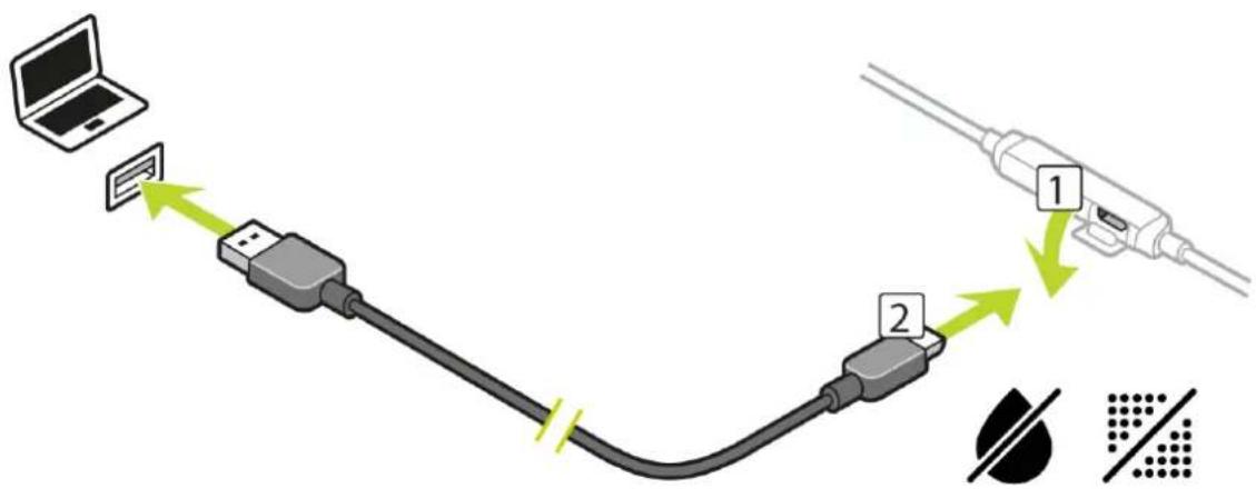 TOMTOM Spark - Charging supplied headphones - 1