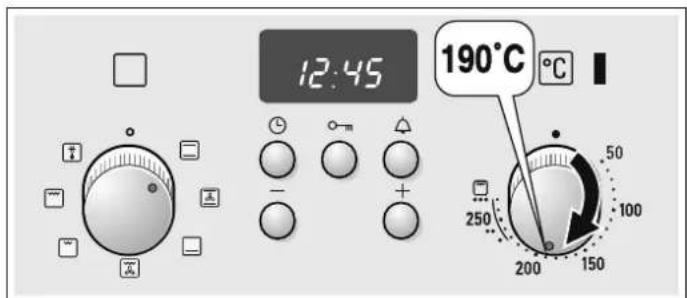 12:45 190°C °C 250 200 150 50 100