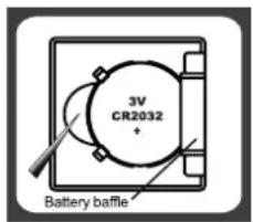 3V CR2032 + Battery baffle
