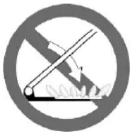 Prohibition sign indicating no littering, featuring a crossed-out diagonal line and a lightning bolt symbol.
