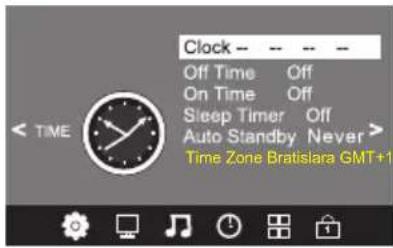 Orava LT-615 - Menu TIME (Čas) - 1