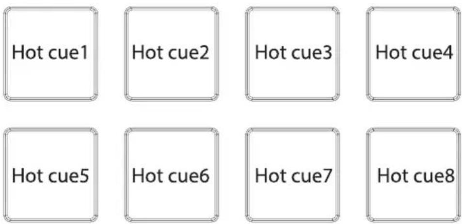 Hot cue1 Hot cue2 Hot cue3 Hot cue4 Hot cue5 Hot cue6 Hot cue7 Hot cue8