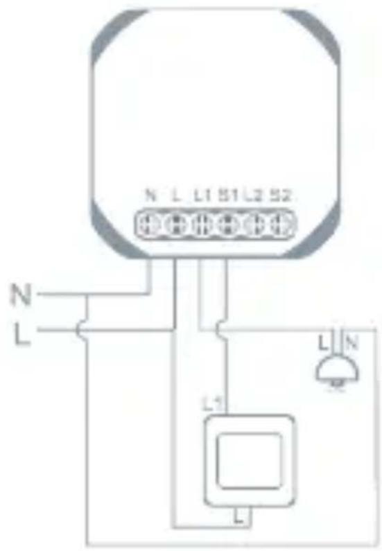 TESLA Smart Switch Module Dual - Shema ožičenja 1 - 2