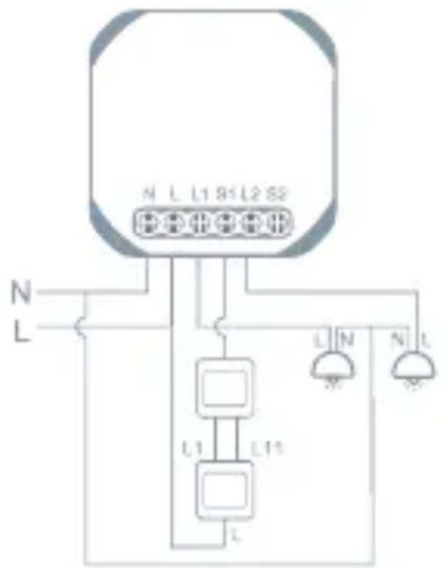 TESLA Smart Switch Module Dual - Csatlakozási ábra 1 - 4