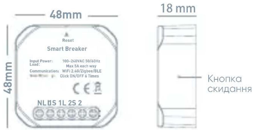TESLA Smart Switch Module Dual - Розміри - 1