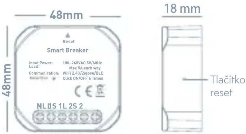 TESLA Smart Switch Module Dual - Rozměry - 1