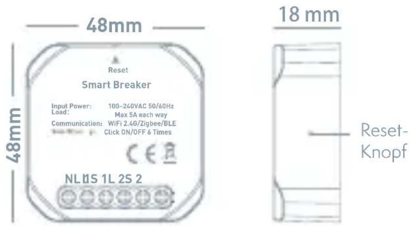 TESLA Smart Switch Module Dual - Dimension - 1