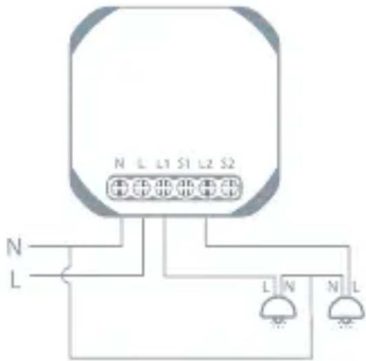 TESLA Smart Switch Module Dual - Shema ožičenja 1 - 1