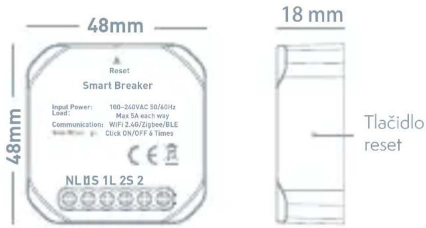 TESLA Smart Switch Module Dual - Rozmery - 1