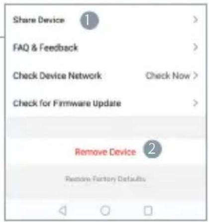 Share Device FAQ & Feedback Check Device Network Check Now > Check for Firmware Update Remove Device Remove Factory Defaults