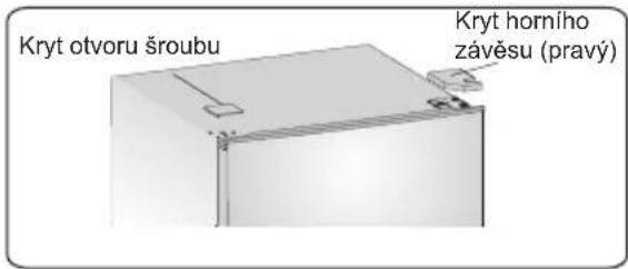 Kryt otvoru šroubu Kryt horního závěsu (pravý)