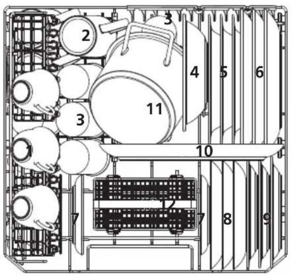 Technical diagram of a mechanical or electrical component with numbered parts and labeled sections