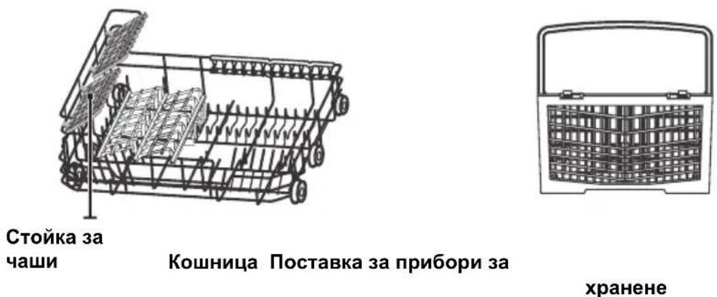 Стойка за чаши Кошница Поставка за прибори за хранене