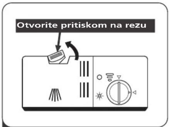 Otvorite pritiskom na rezu