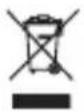 Image displaying five distinct symbols: a house, a crossed-out bin, a person holding a trash can, a recycling symbol, and a CE logo.