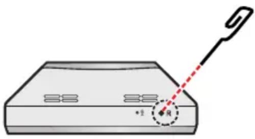 Diagram showing a device with a pointer and a marked point 'R' on its surface, possibly indicating a measurement or annotation.